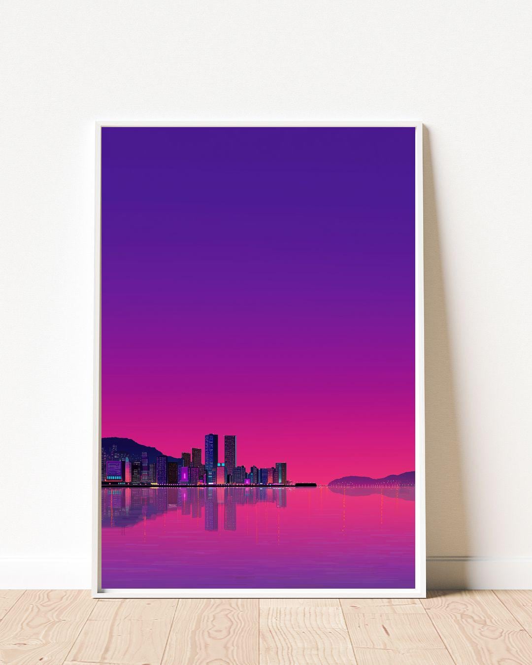 Vaporwave Cityscape Art Print