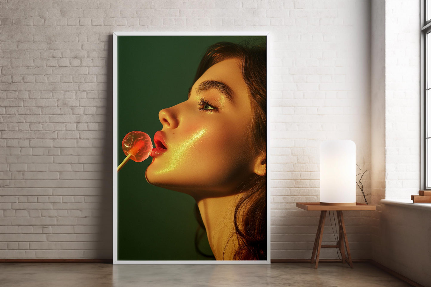Lollipop Lips Art Print