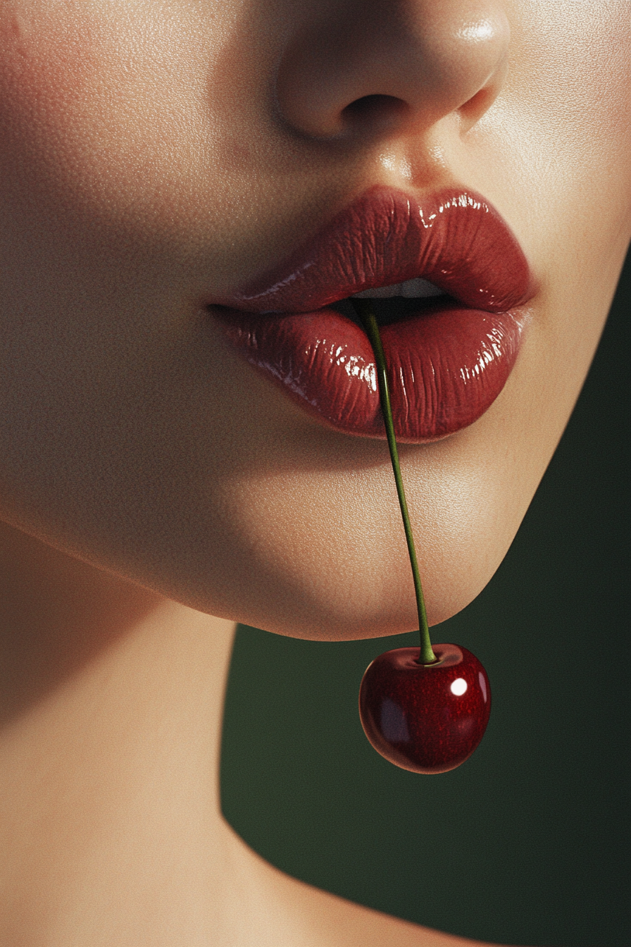 Cherry Lips Art Print