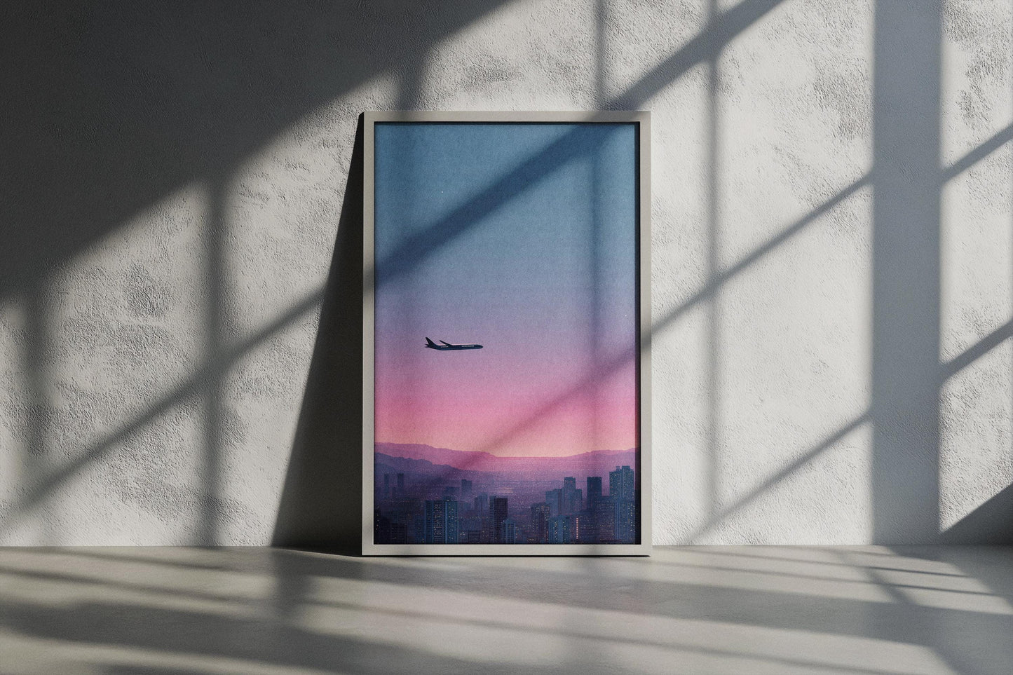 Airplane Cityscape Art Print