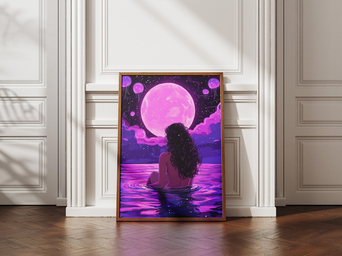 Cosmic Anime Girl Art Print