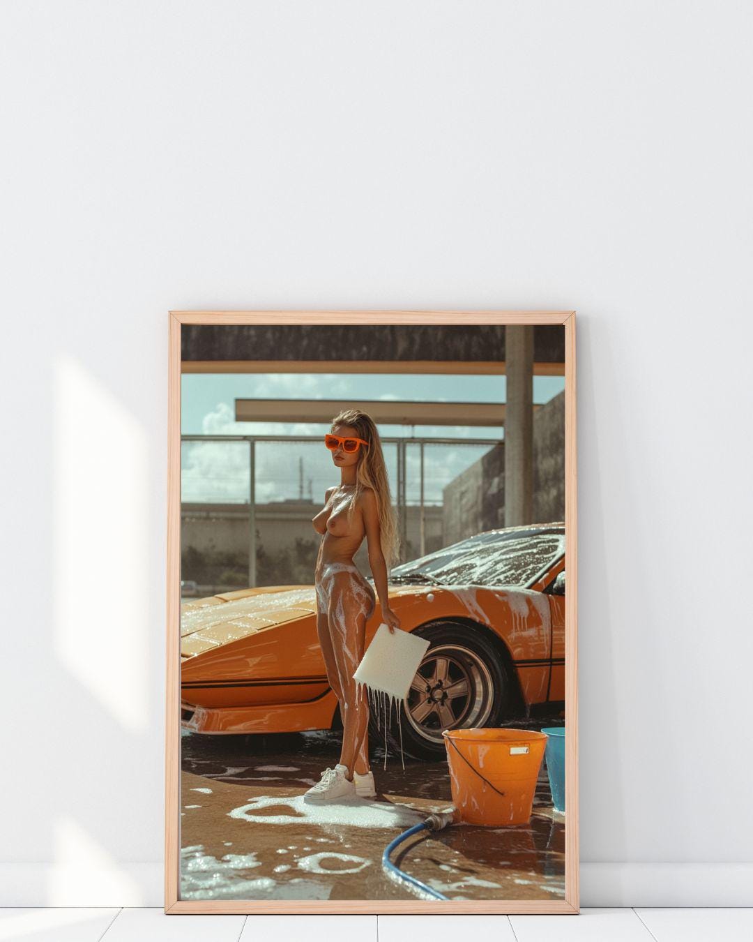 Sensual Car Wash Art Print