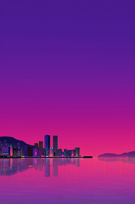 Vaporwave Cityscape Art Print