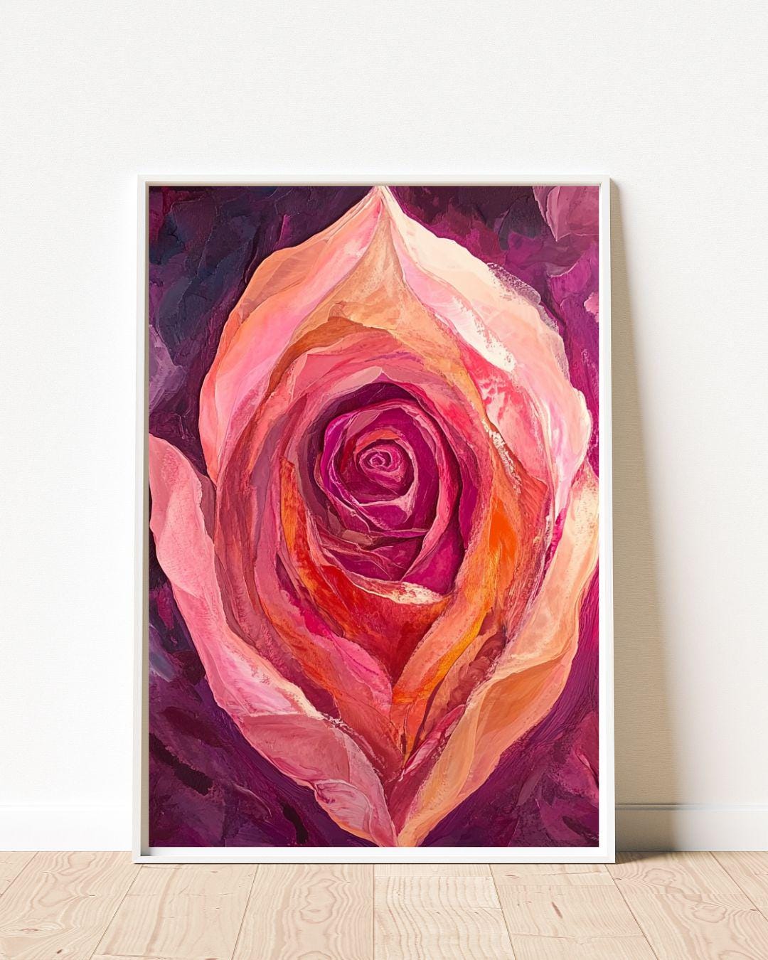 Painted Rose Art Print