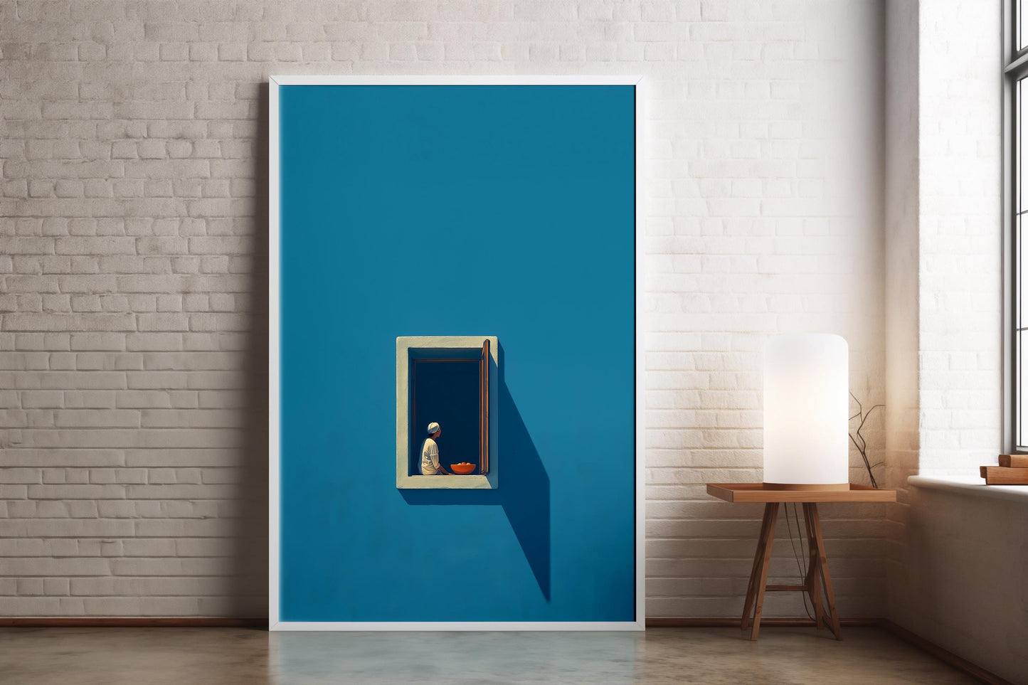 Blue Wall Art Print