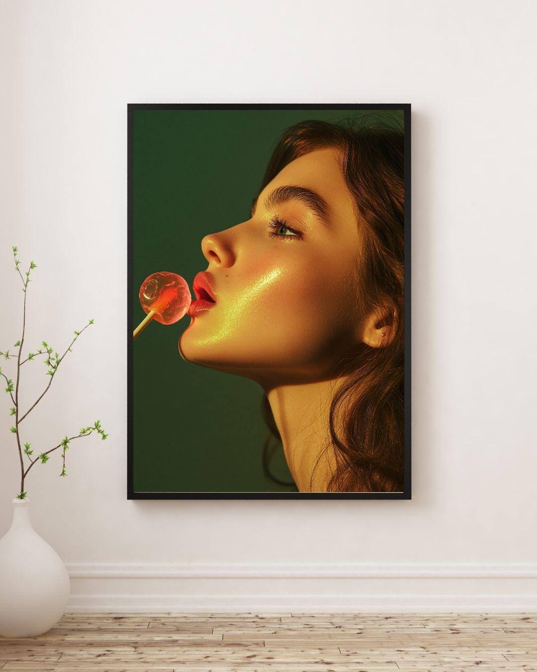 Lollipop Lips Art Print