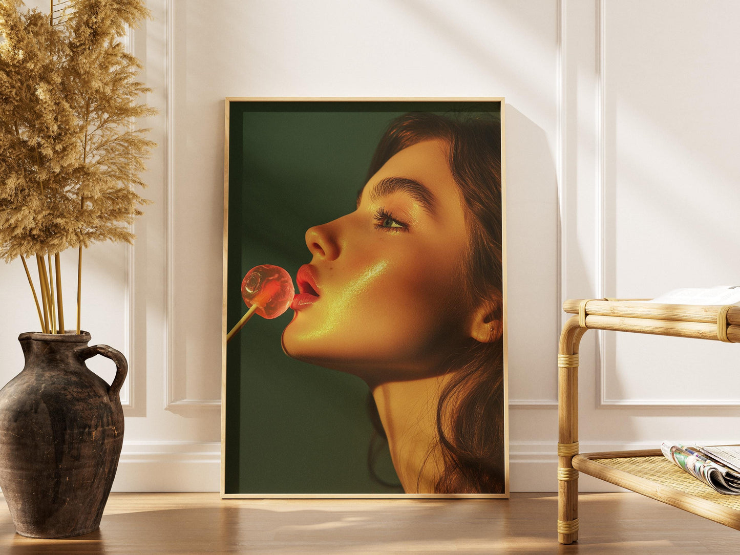 Lollipop Lips Art Print