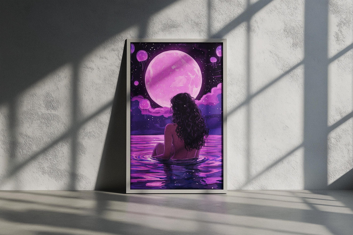 Cosmic Anime Girl Art Print