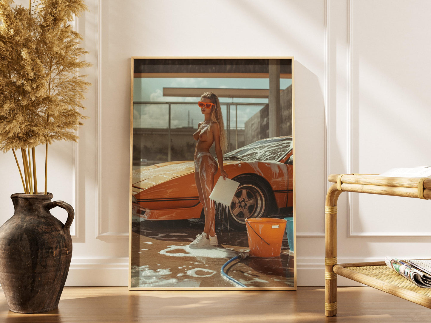 Sensual Car Wash Art Print