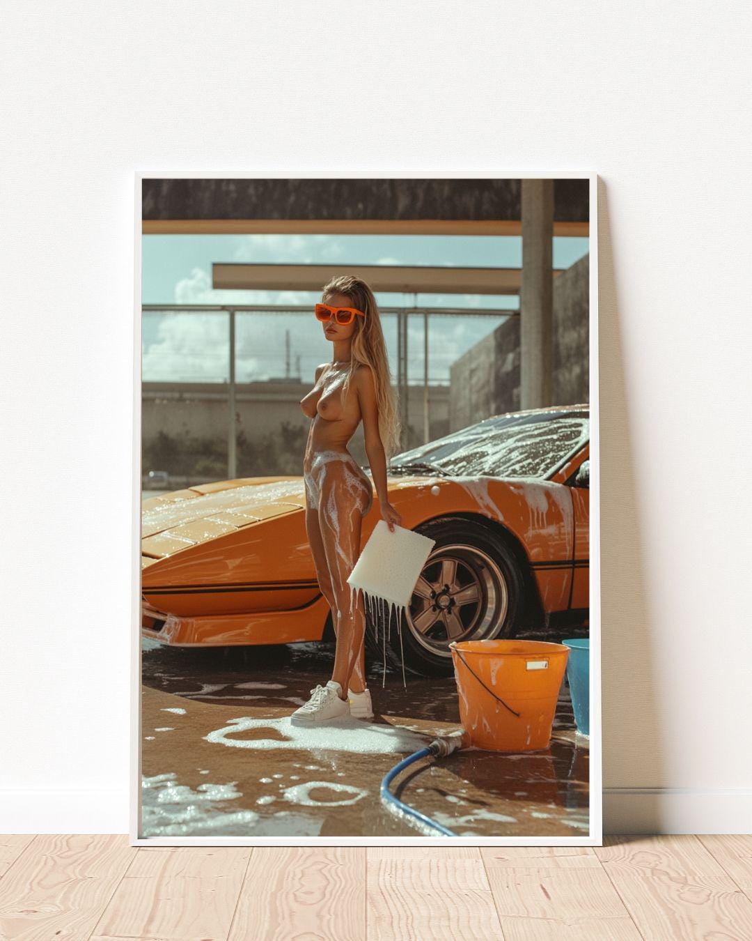 Sensual Car Wash Art Print