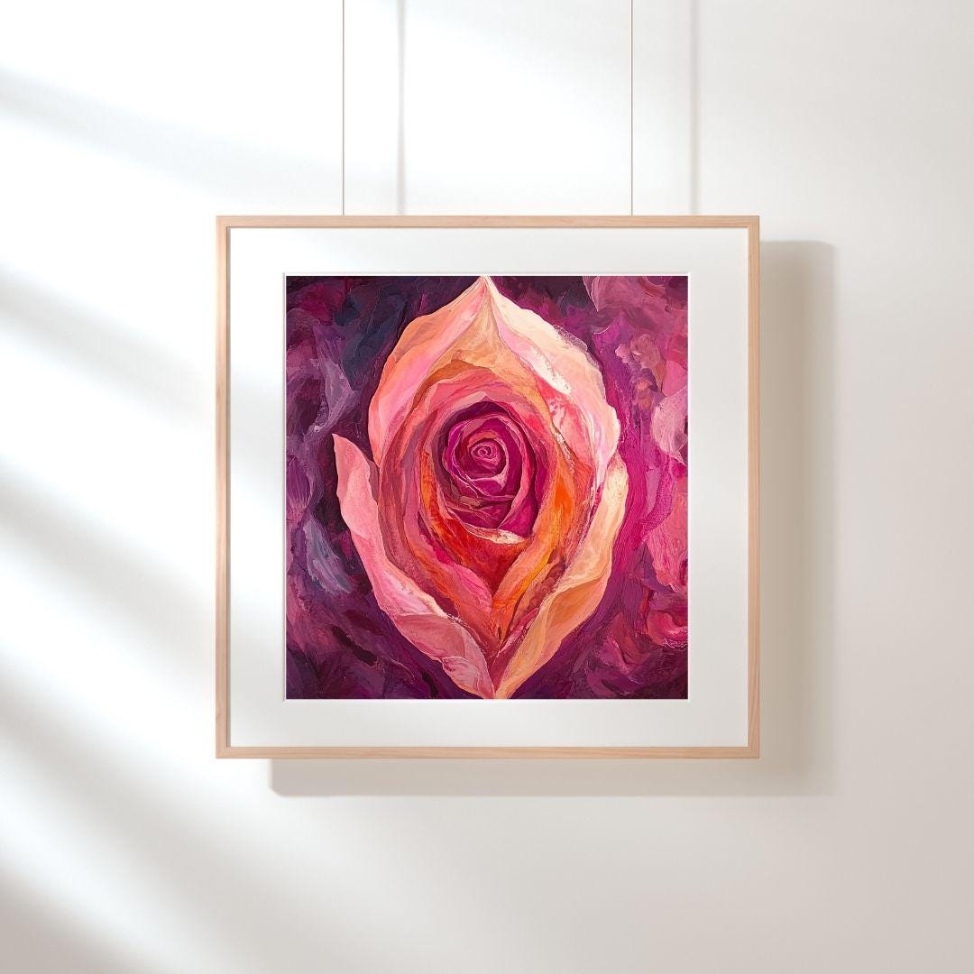 Painted Rose Art Print