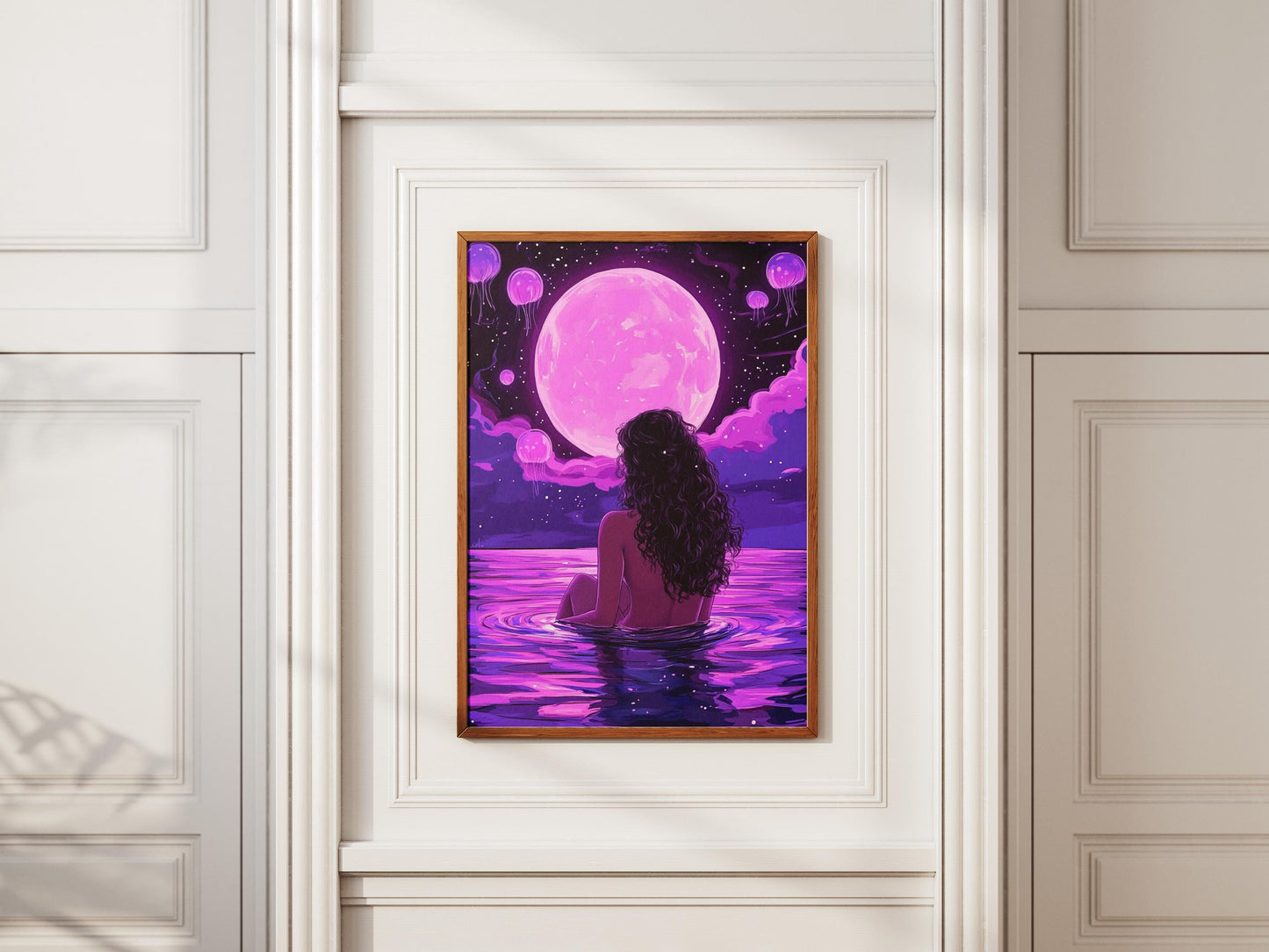 Cosmic Anime Girl Art Print