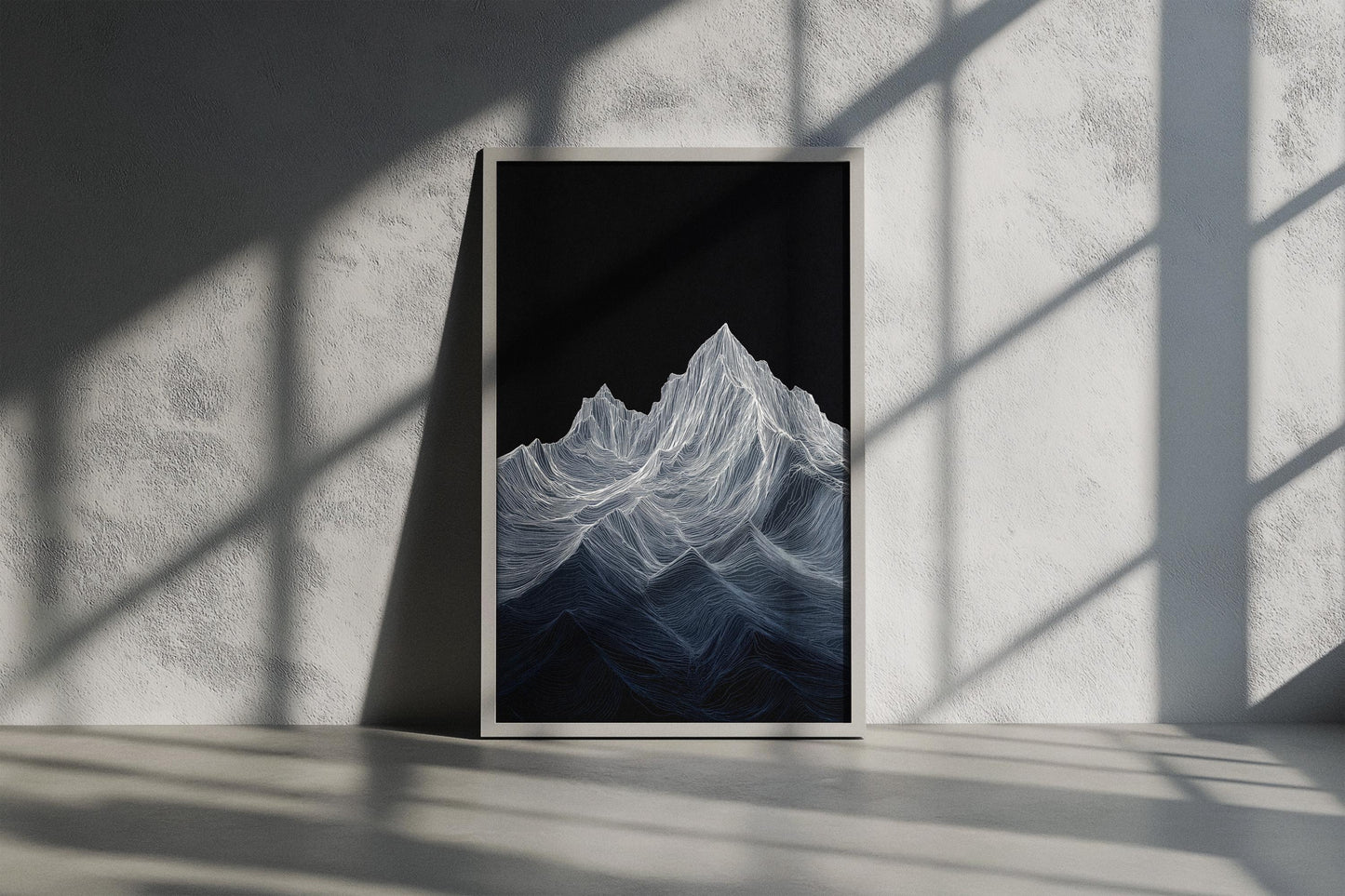 Topographic Line Mountain Art Print (A)