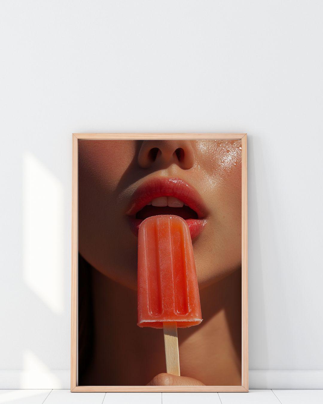 Popsicle Lips Art Print