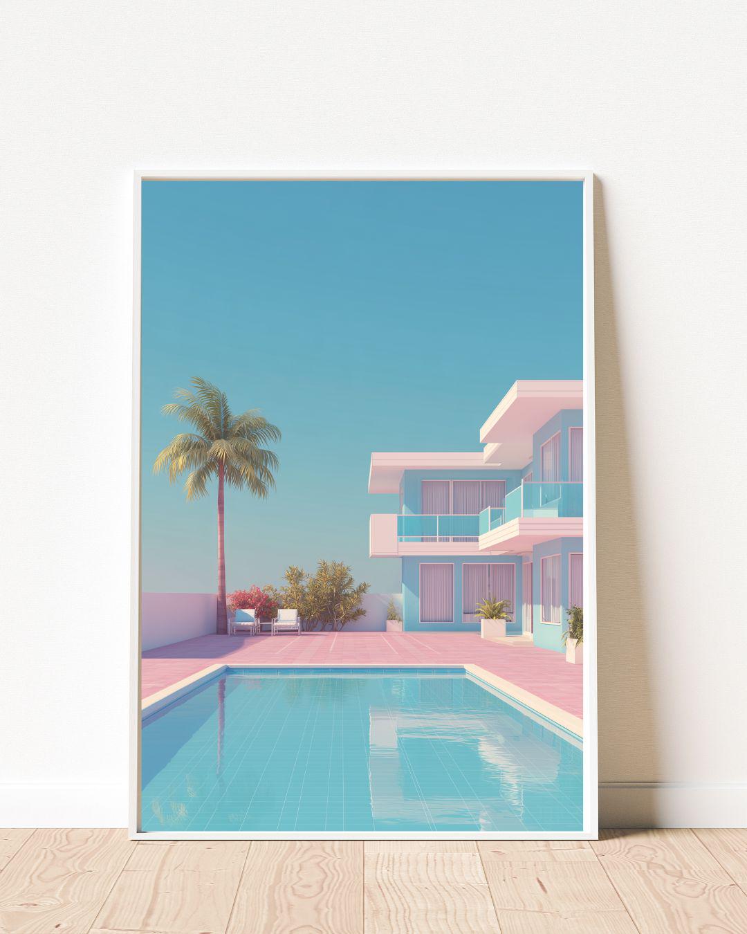 Retro Motel Art Print