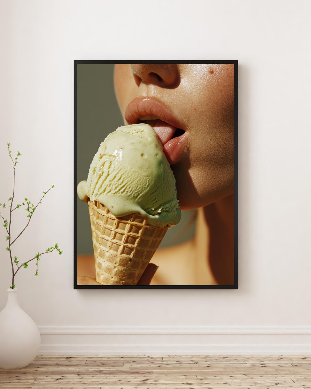 Ice Cream Lick Art Print