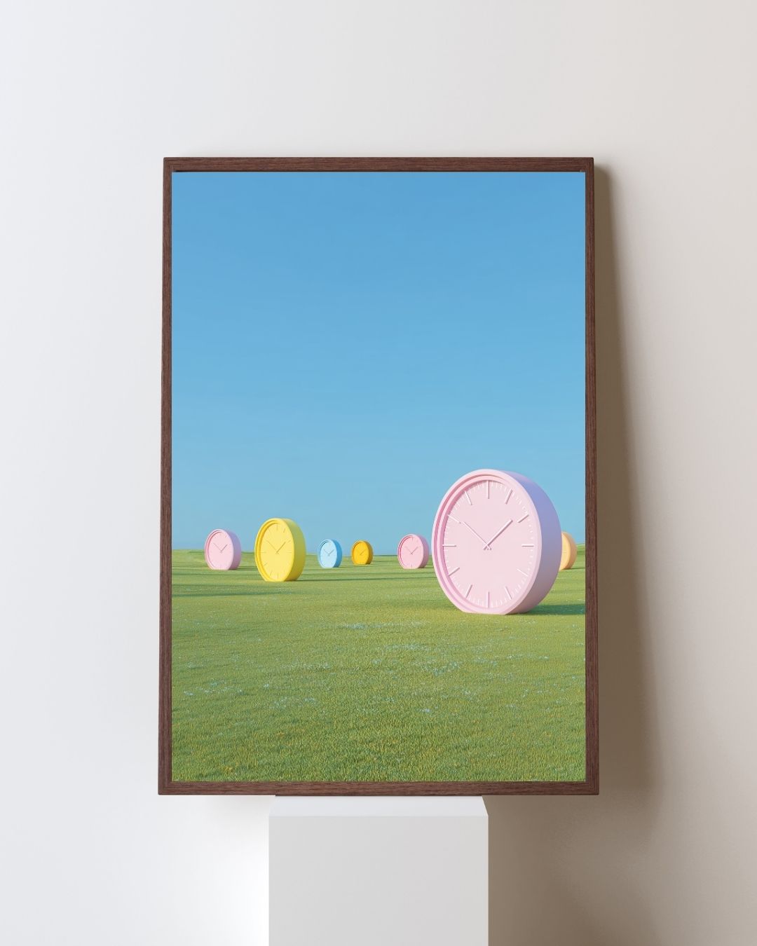 Pastel Clock Field Art Print