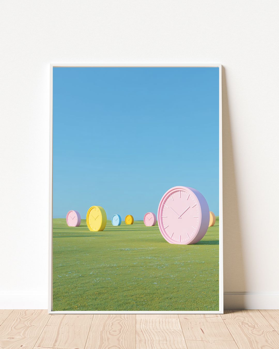Pastel Clock Field Art Print