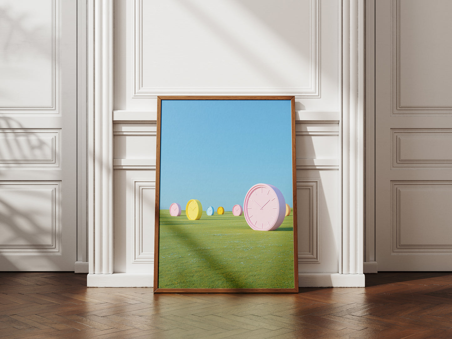 Pastel Clock Field Art Print