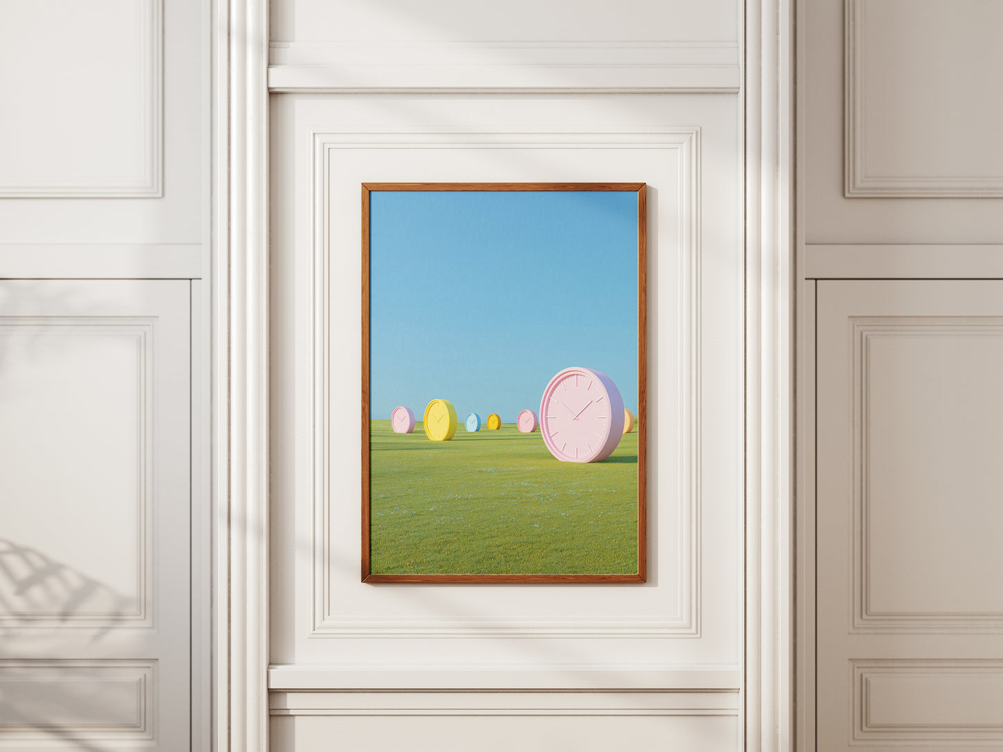 Pastel Clock Field Art Print
