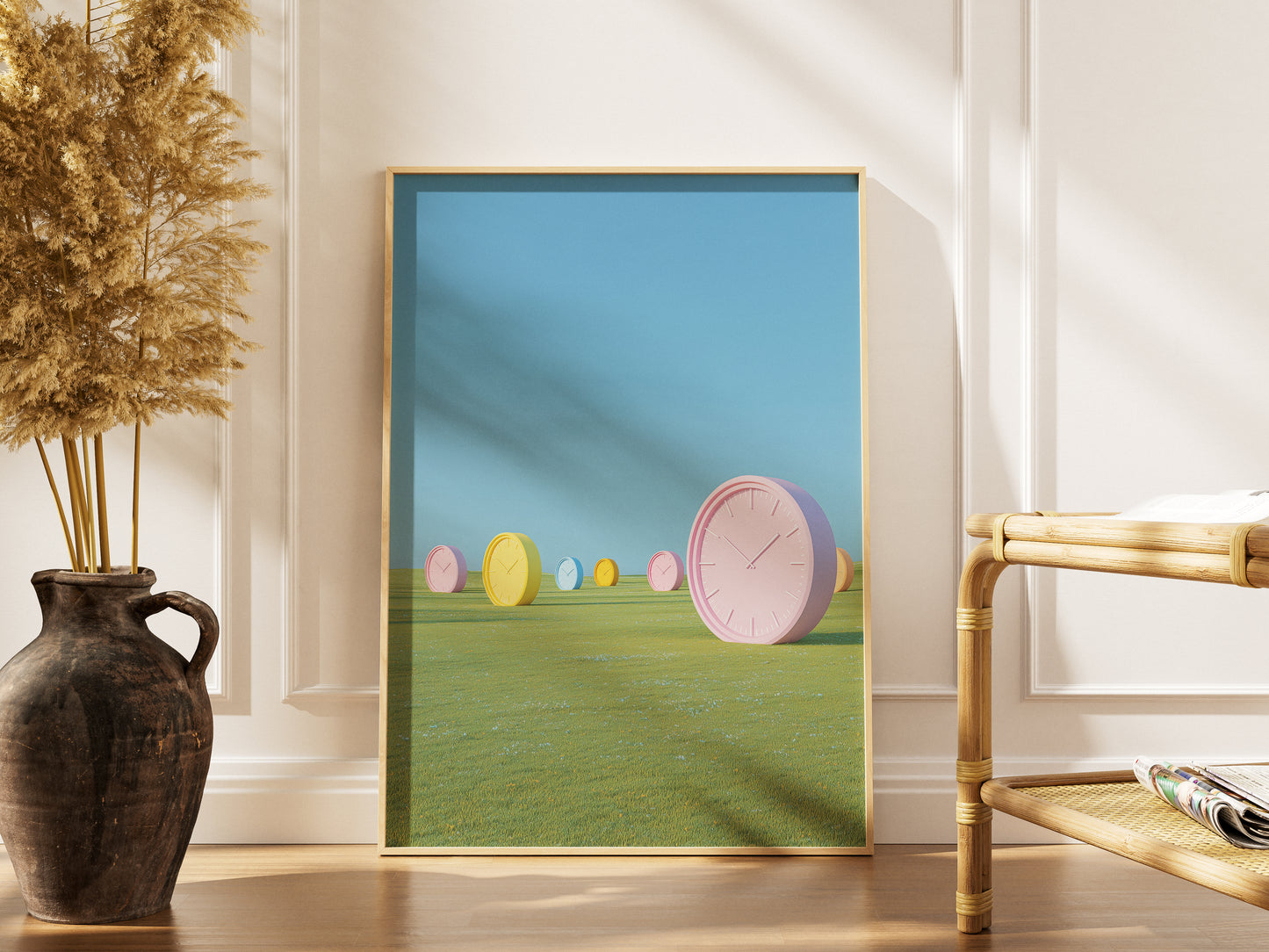Pastel Clock Field Art Print