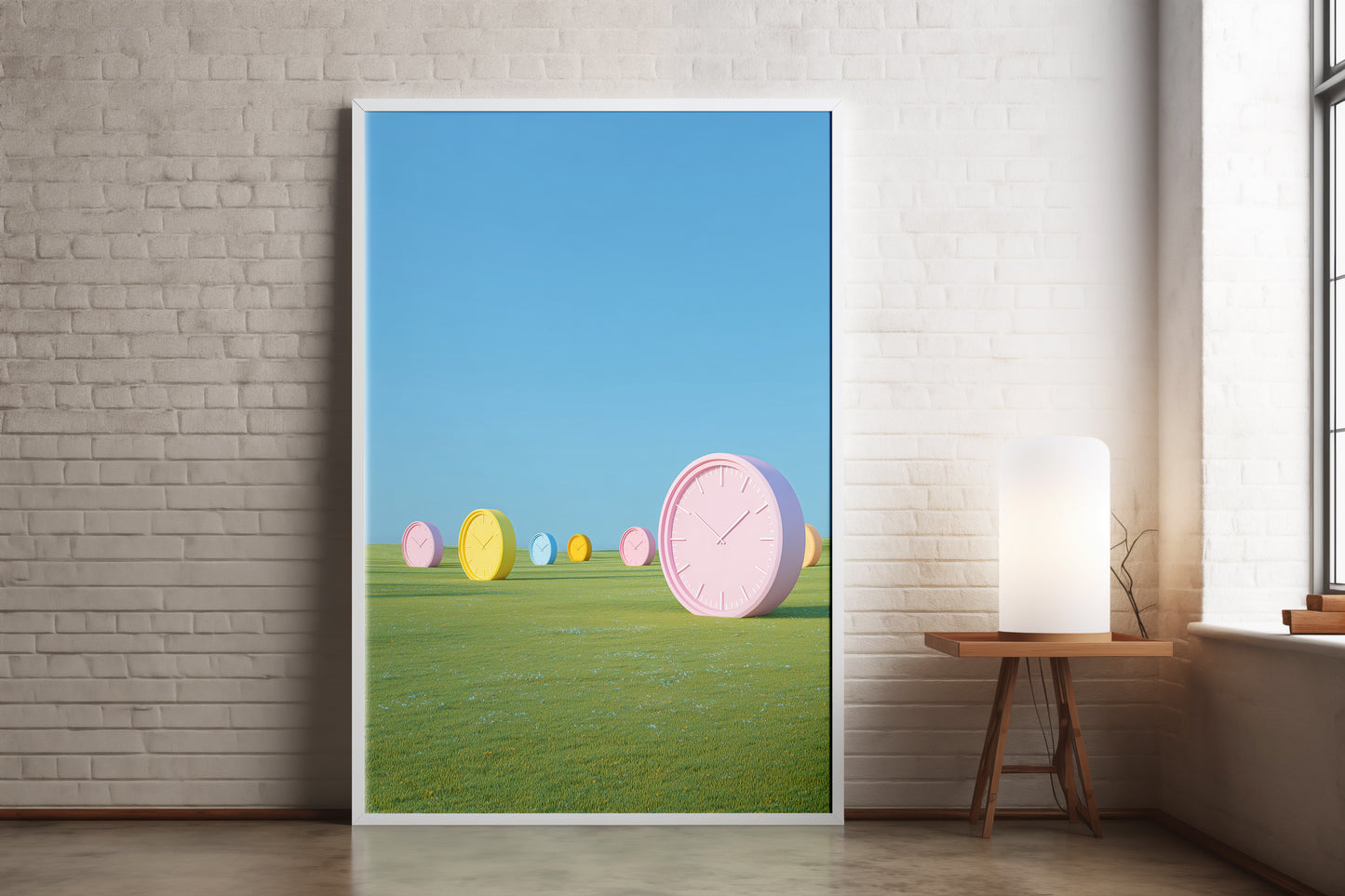 Pastel Clock Field Art Print
