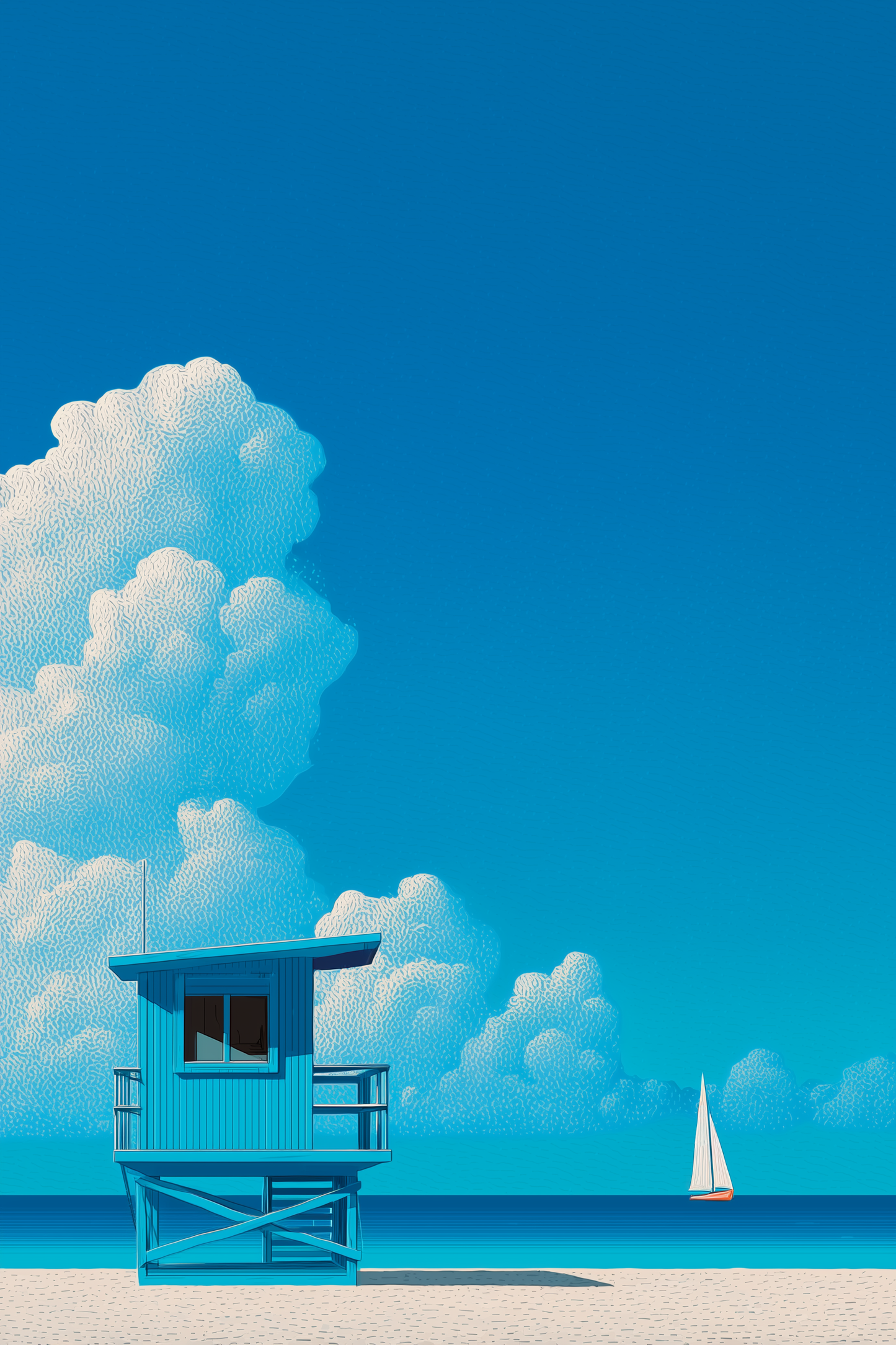 Coastal Beach Art Print