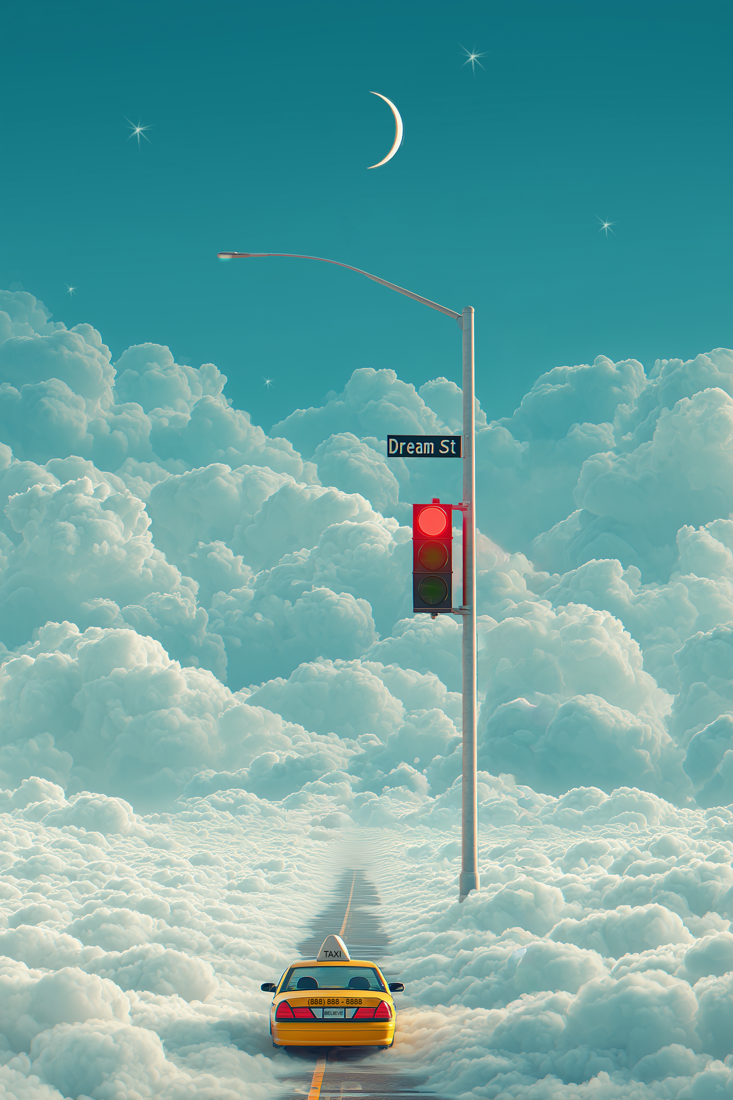 Dreamcore Cloud Taxi Art Print