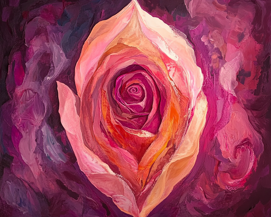 Painted Rose Art Print