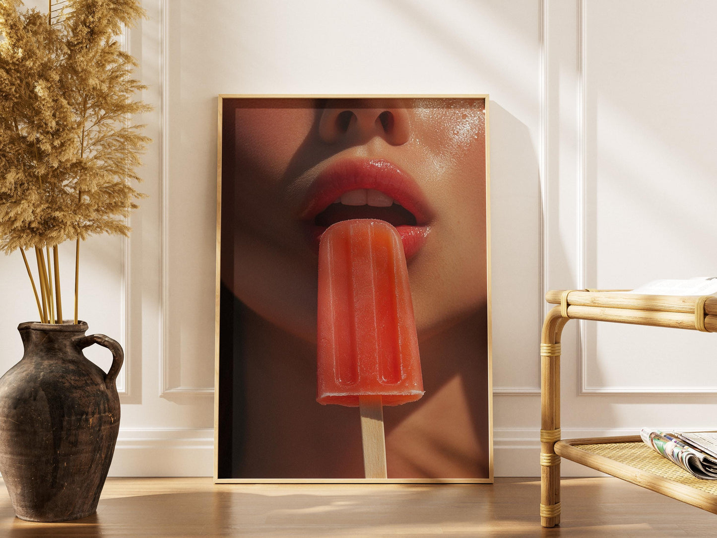 Popsicle Lips Art Print