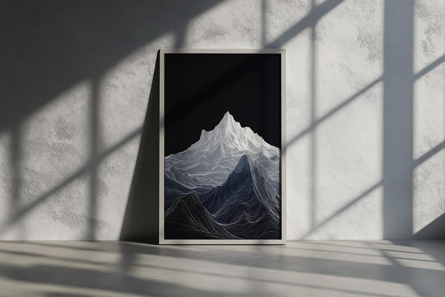 Topographic Line Mountain Art Print (B)