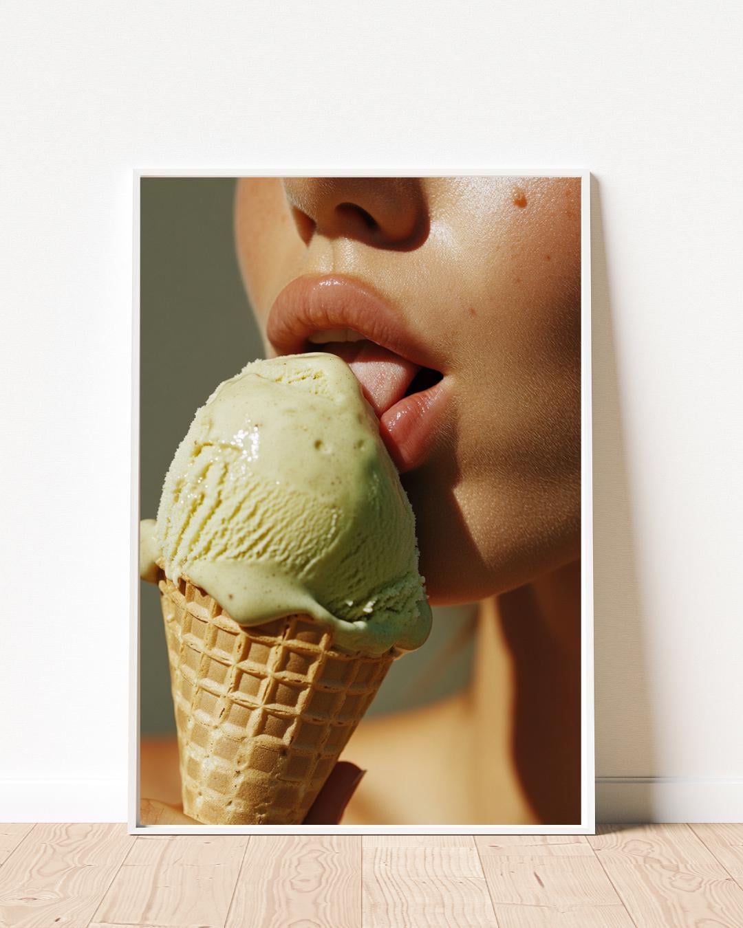 Ice Cream Lick Art Print