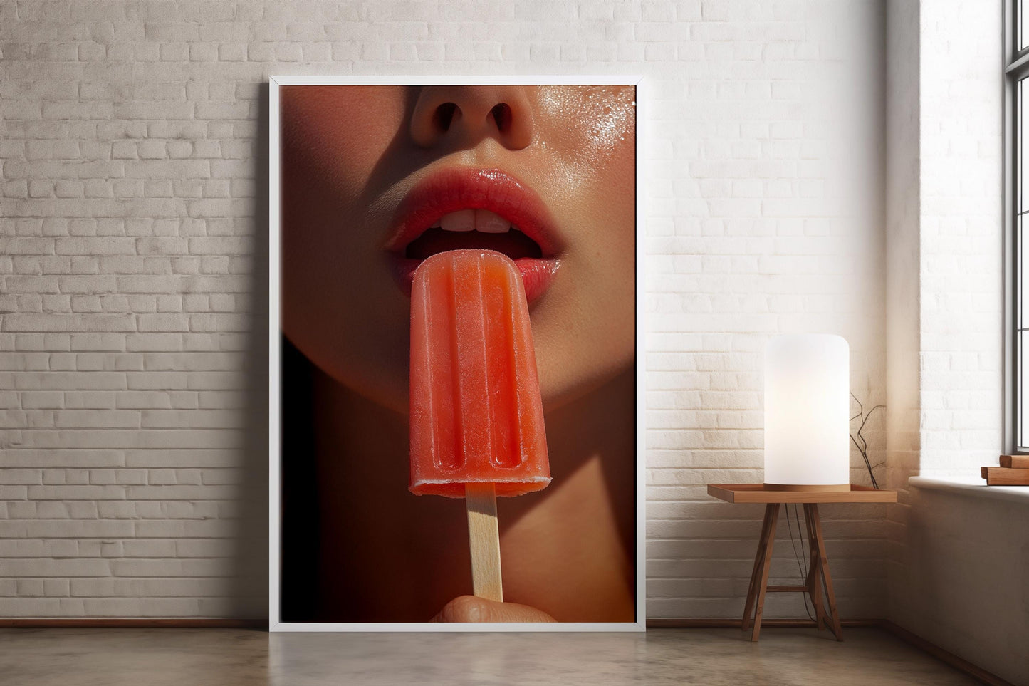 Popsicle Lips Art Print