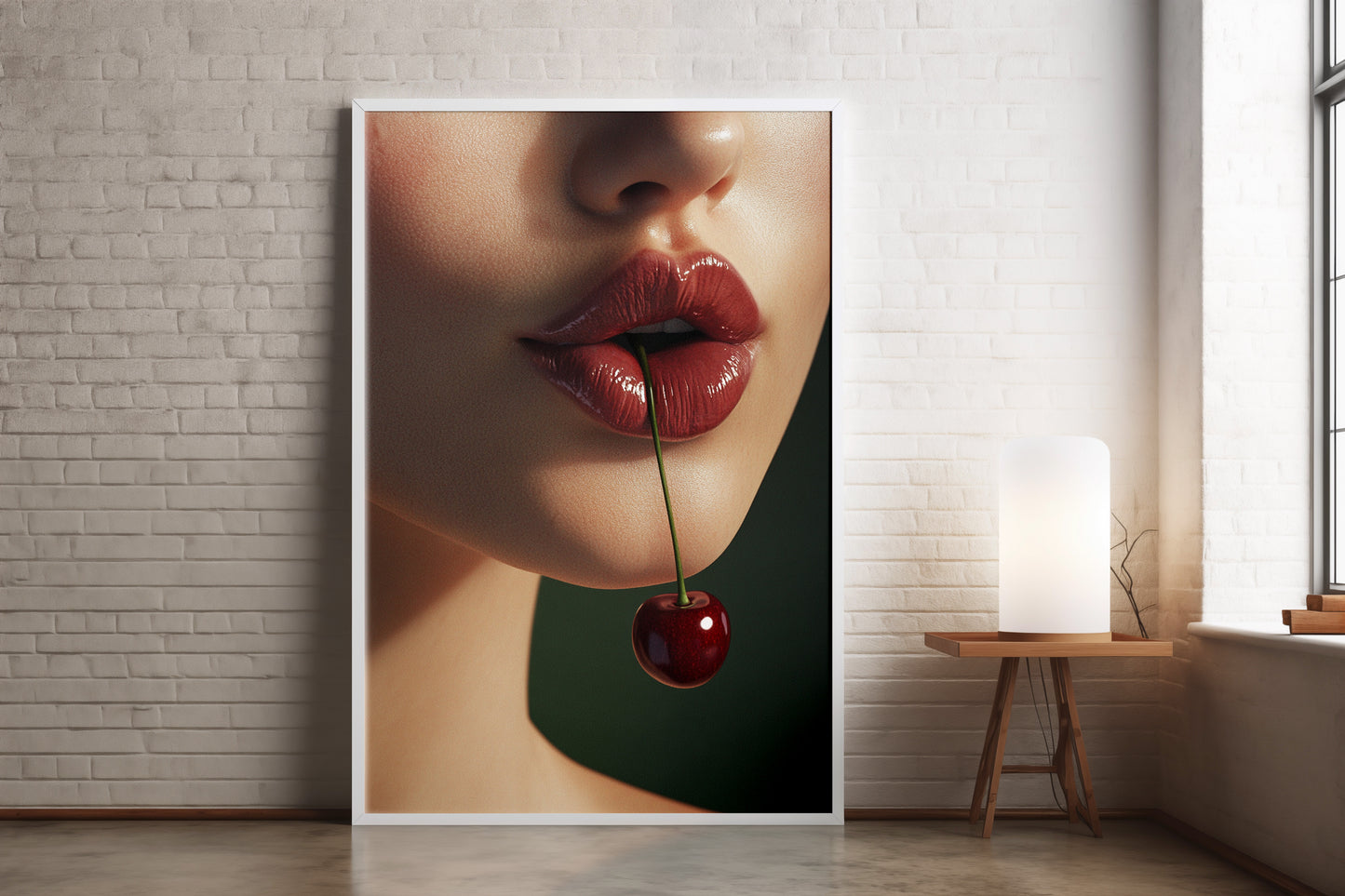 Cherry Lips Art Print