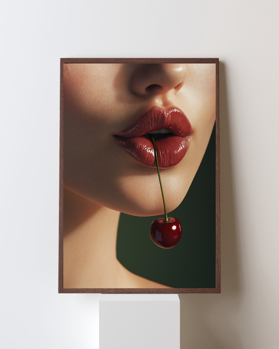 Cherry Lips Art Print