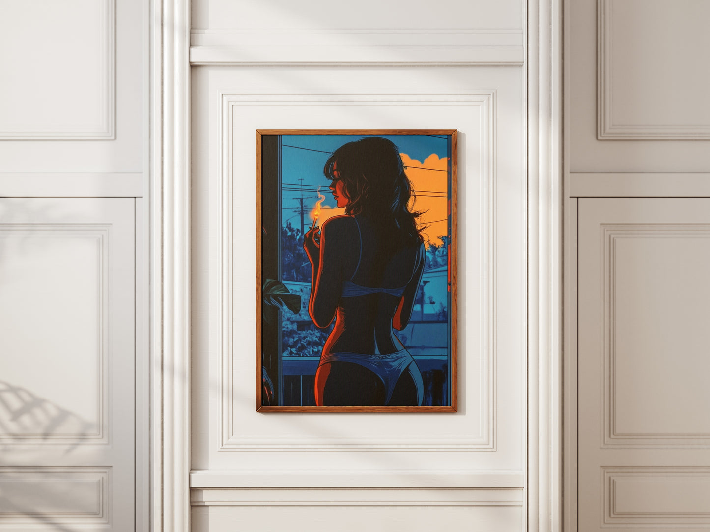 Midnight Anime Girl Art Print