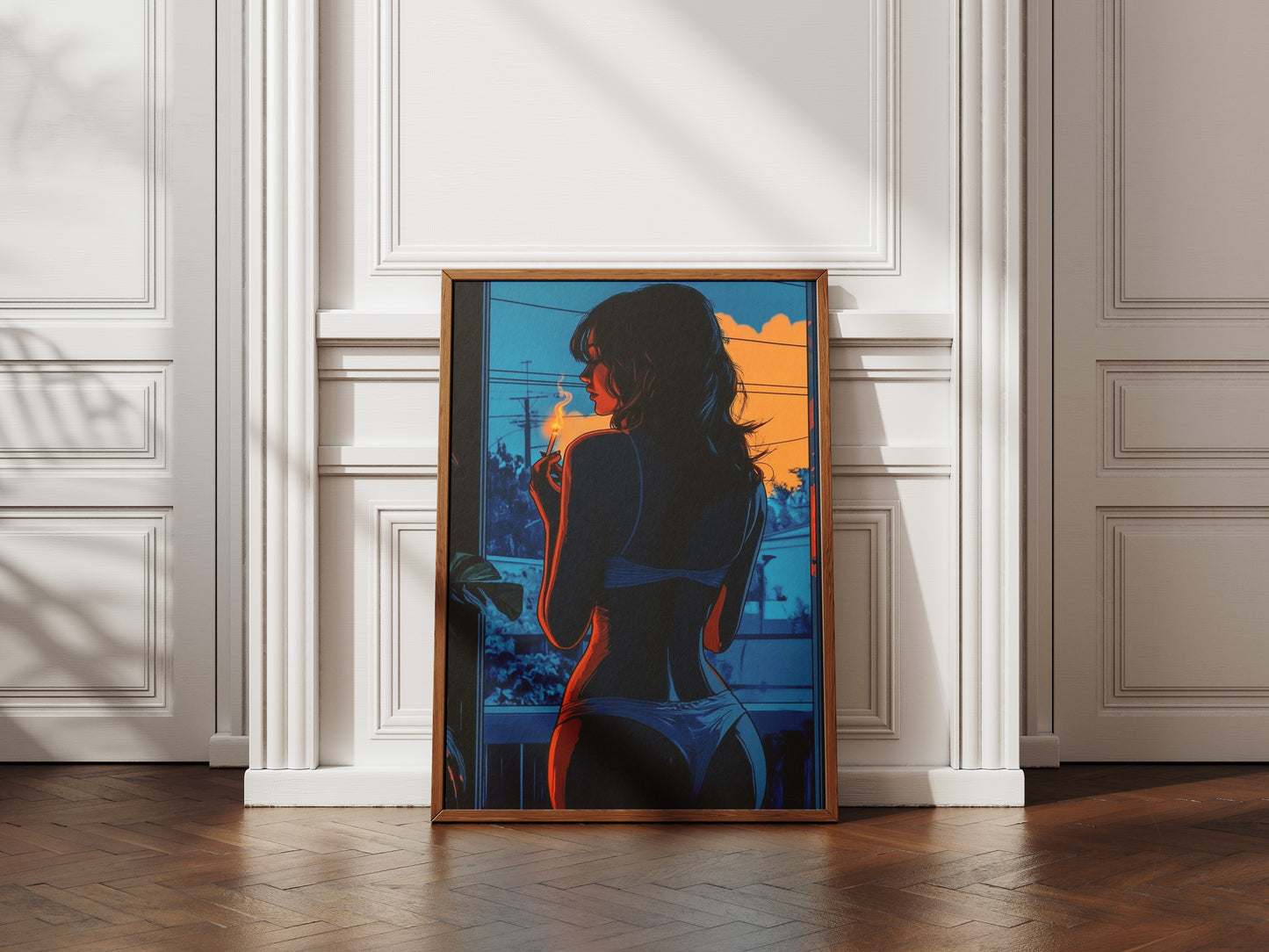 Midnight Anime Girl Art Print