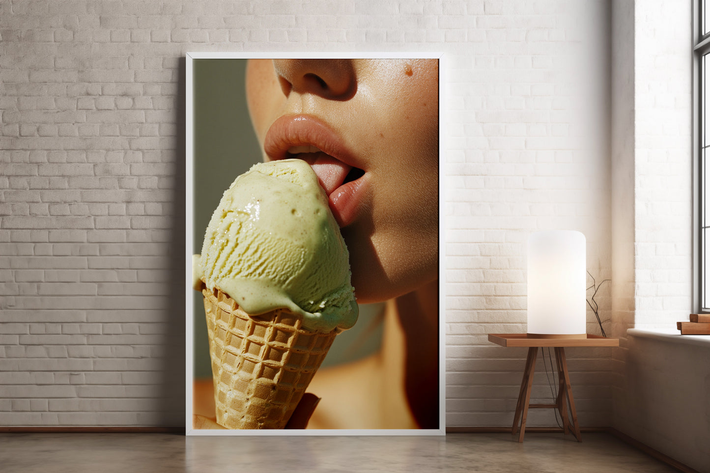 Ice Cream Lick Art Print