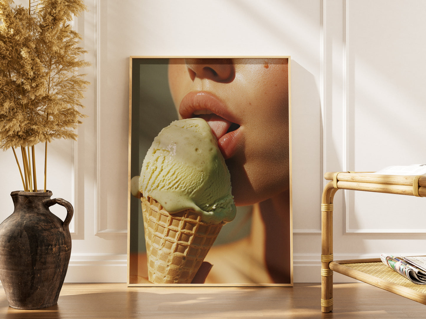 Ice Cream Lick Art Print