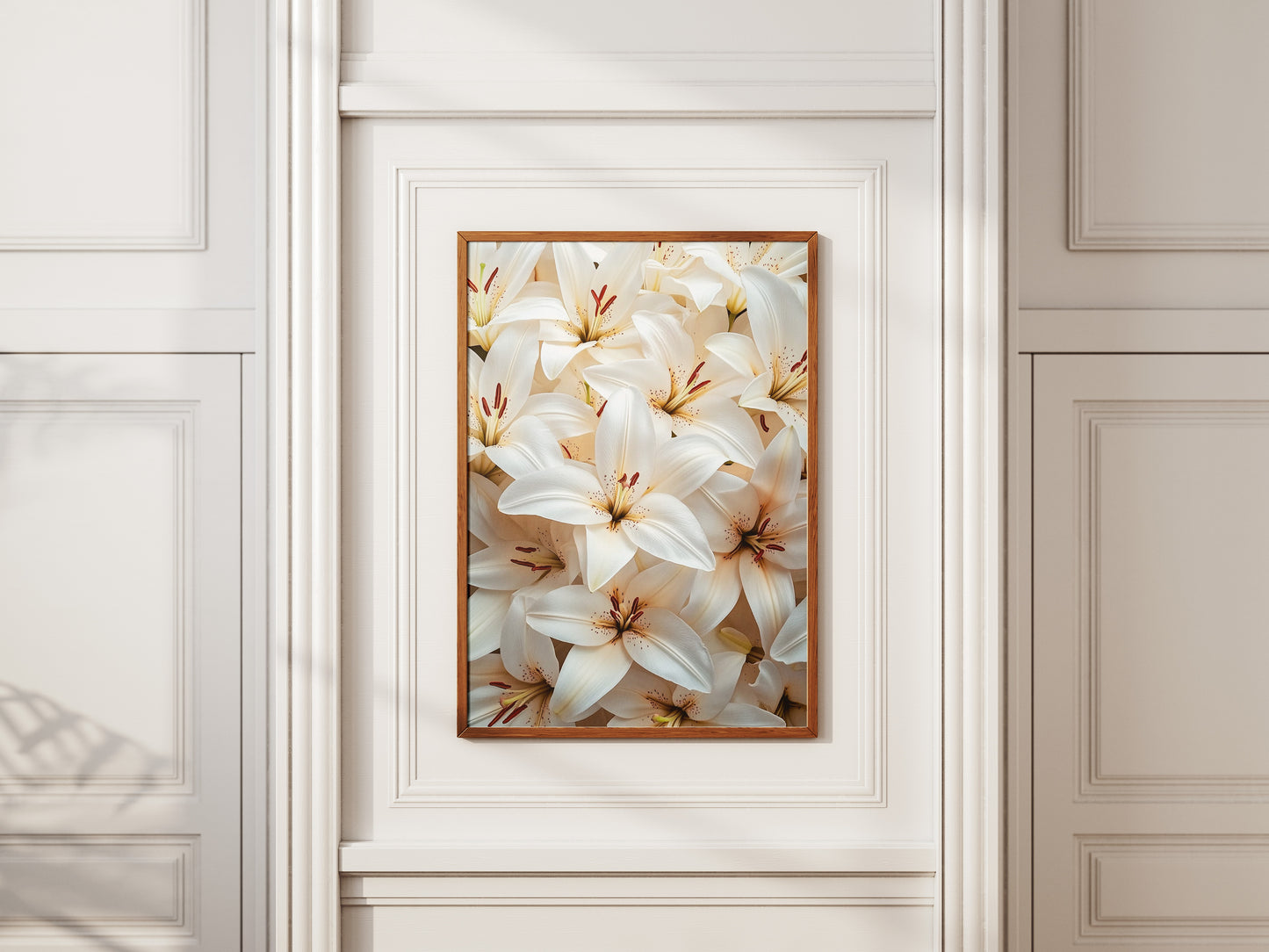 White & Yellow Lily Art Print