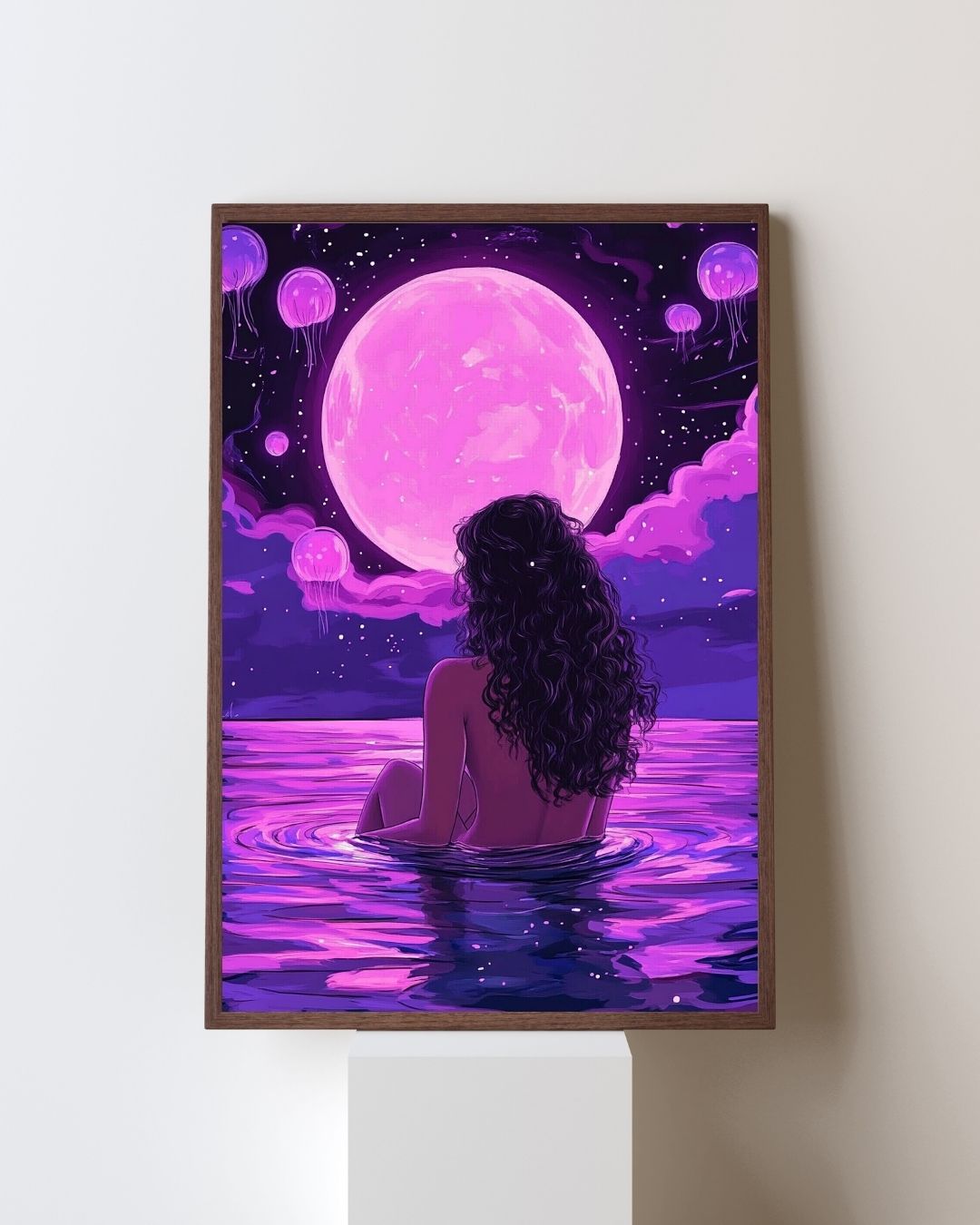 Cosmic Anime Girl Art Print