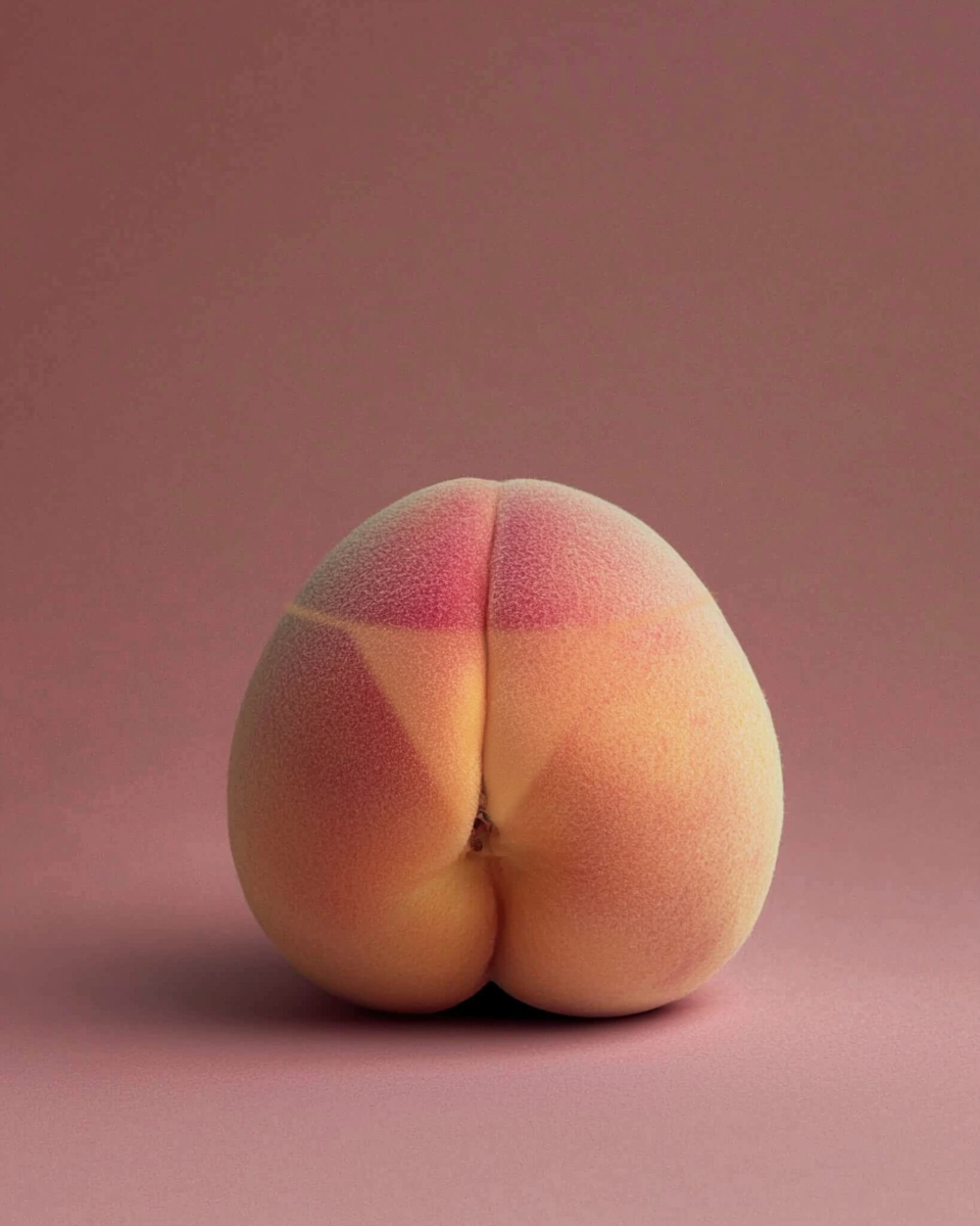 Peach Tan Line Art Print