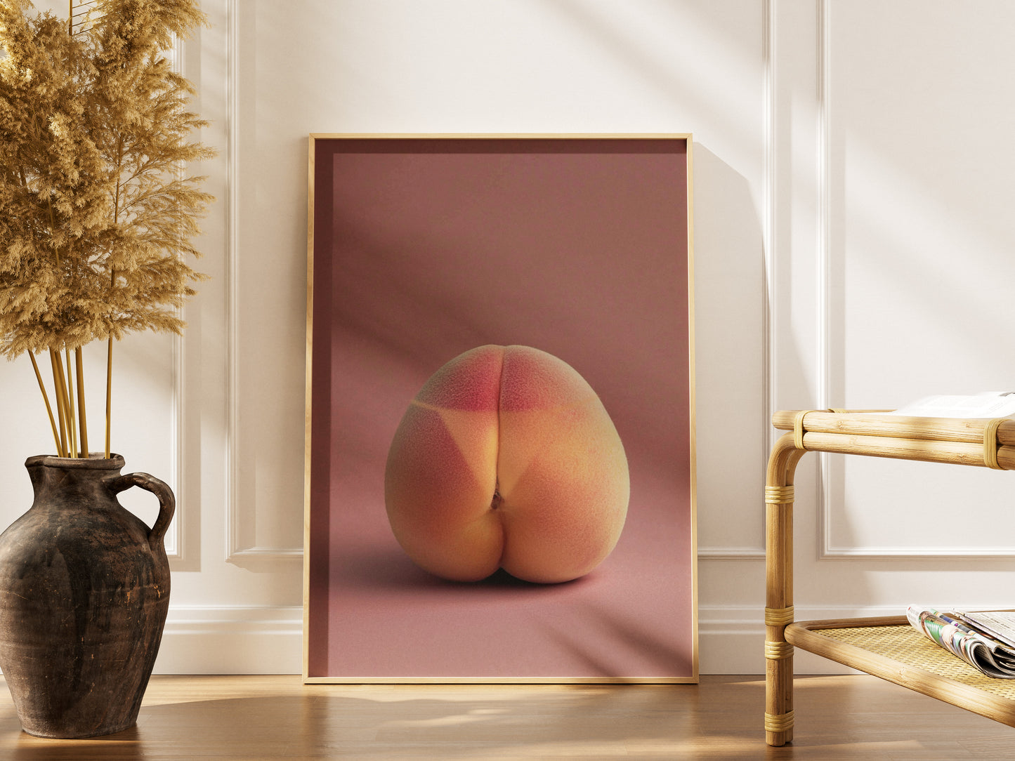 Peach Tan Line Art Print