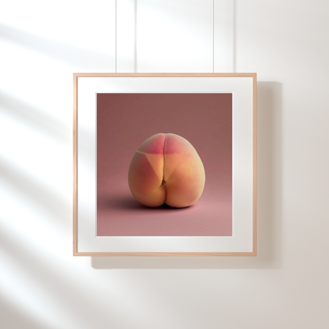 Peach Tan Line Art Print