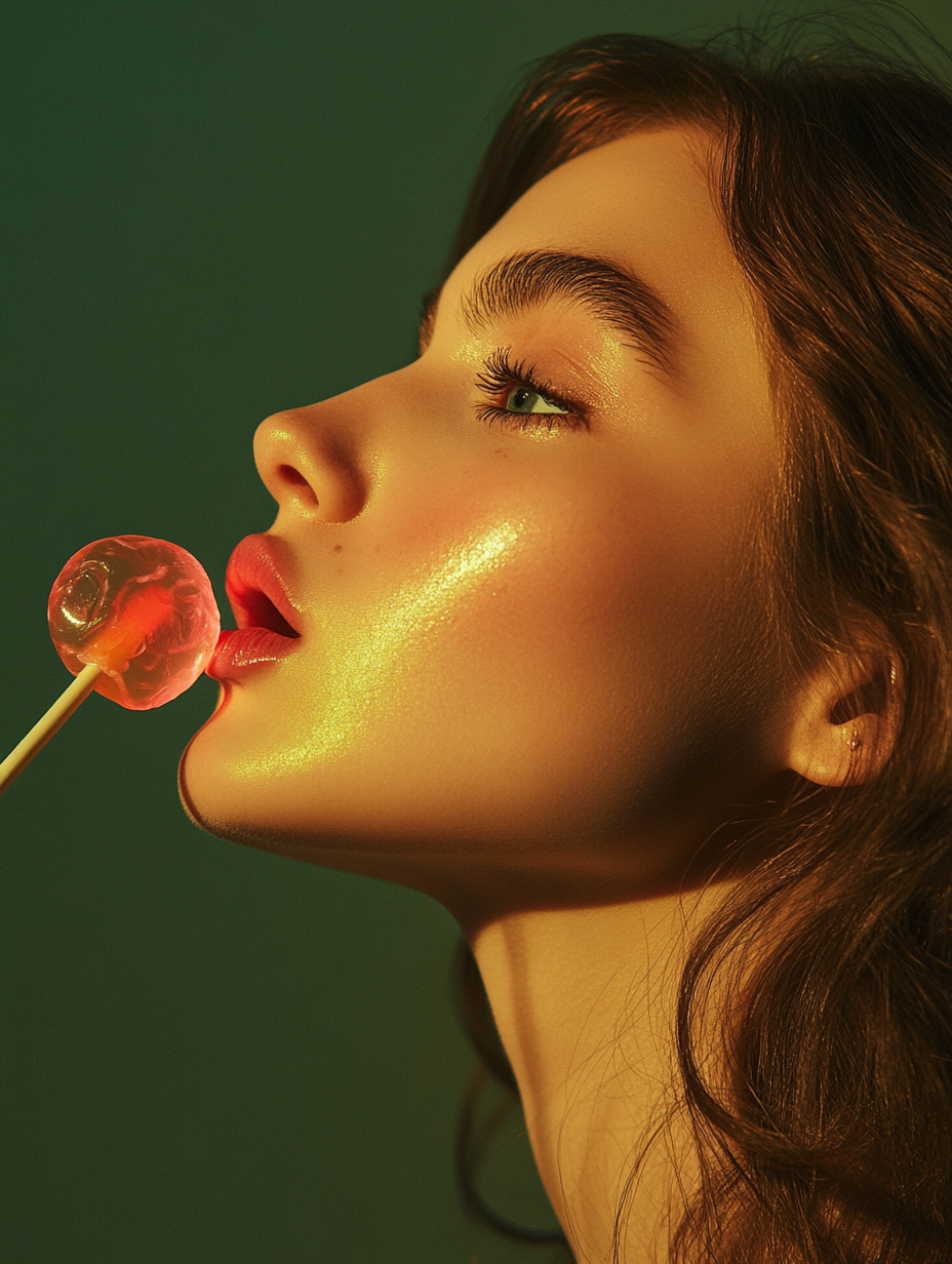 Lollipop Lips Art Print