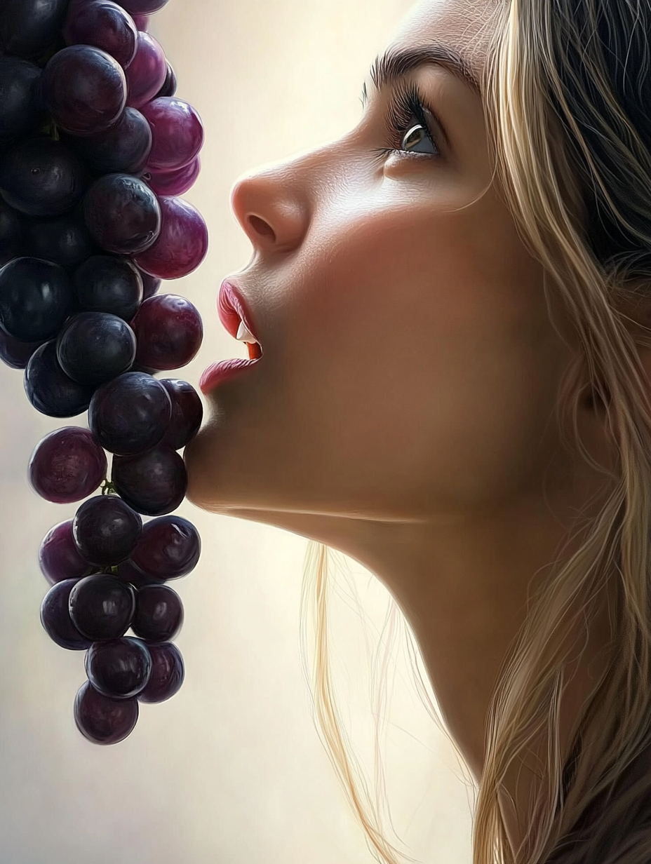 Sensual Grape Art Print