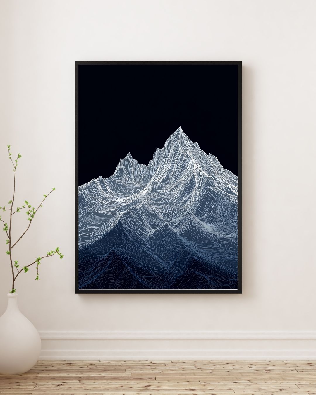 Topographic Line Mountain Art Print (A)