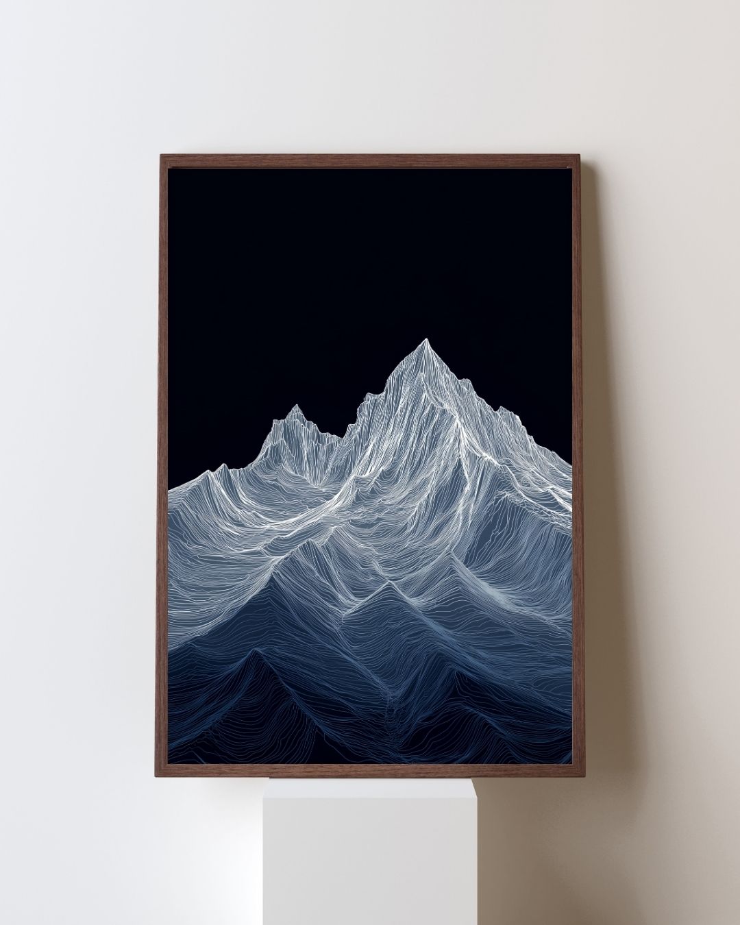 Topographic Line Mountain Art Print (A)